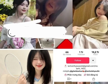 Hot tiktoker Lan Anh 06 hơn 1M fl múp vl